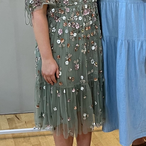 Needle and Thread Green Sparkle Dress - Picture 5 of 5